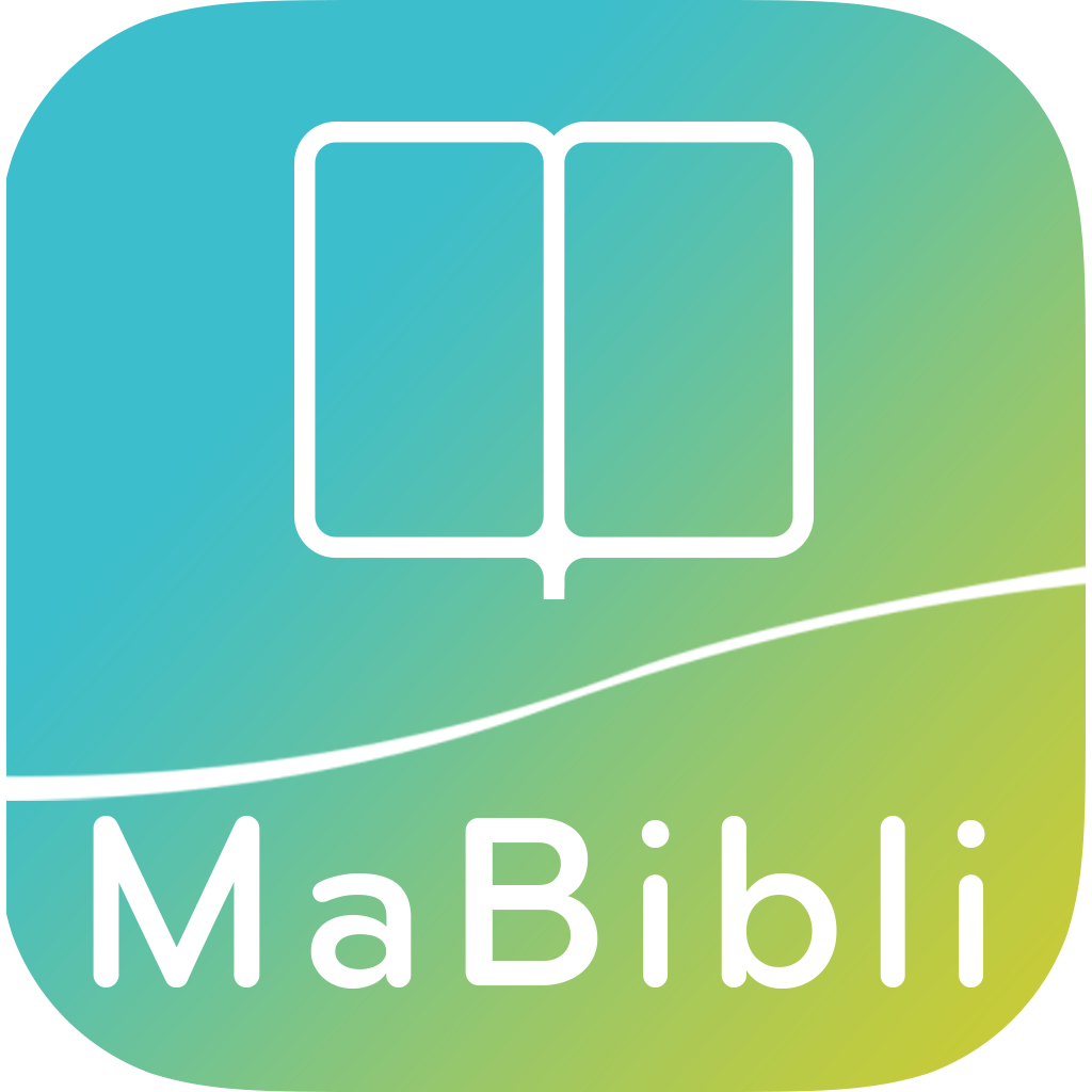 Icône du logo MaBibli sur Iphone et Ipad