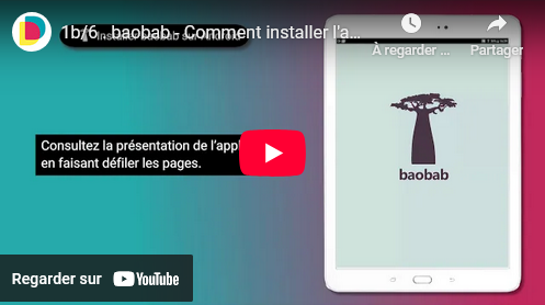 Vidéo Youtube : installation de Baobab sur Android.